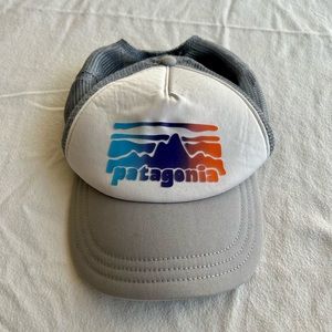 Patagonia logo grey/white Mesh Snapback Trucker Hat Cap